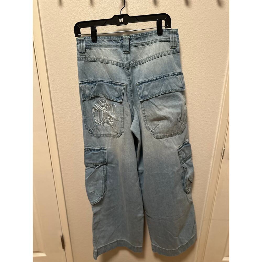 A.LAB Rave Light Blue Cargo Jeans, Size 30 - Picture 10 of 14